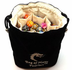 Dice Bag of Many Pouches - Black