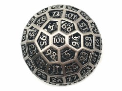 D100 50mm Hollow Ancient Silver Die