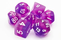 7-set Gradients - Translucent Purple Aurora Dice Set