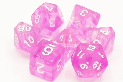 7-set Galaxy - Lilac Shimmer Dice Set