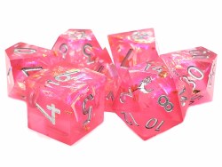 7-set Sharp Edged - Magenta Dreams Dice Set