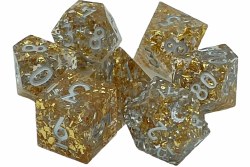 7-set Sharp Edged - Precious Metals Dice Set