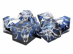 7-set Sharp Edged - Snowy Mountain Dice Set