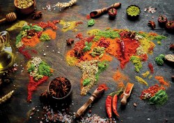 World Map in Spices 1000pc Puzzle