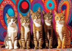 Five Cats 1000pc Puzzle