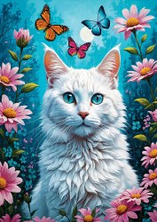 White Cat 1000pc Puzzle