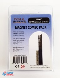Combo Pack: 1/16 x 1/32 Magnets (50) + Drill Bits (3)