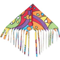 32" Fringe Delta Kite - Rainbow Orbit