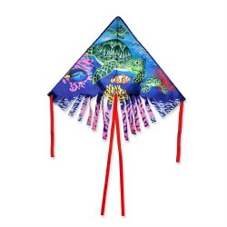 42" Fringe Delta Kite - Sea Turtle