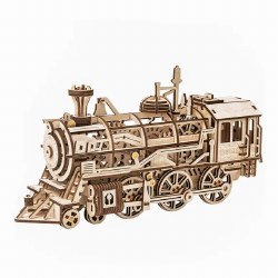 Steam Locomotive Mechanical 3D Wooden Puzzle