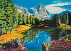 Rocky Mountain Reflections 300pc Large Format Puzzle