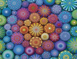 Radiating Rainbow Mandalas 2000 Piece Puzzle