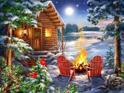 Christmas Cabin 500pc Puzzle