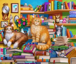 Bookshop Cats 1000pc Puzzle