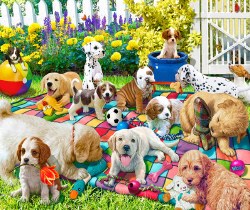 Playful Pups on Parade 1000pc Puzzle