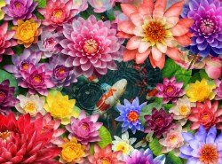 Colorful Koi Pond 1000pc Puzzle