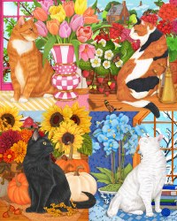 Four Seasons of Cats 1000pc Puzzle