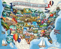All American Attractions 1000pc Puzzle