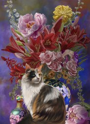 Cats and Flowers Four Chinoiserie 500+pc Puzzle