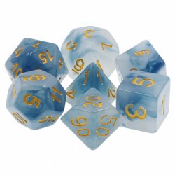 7-set Stormcaller Blue Jade with Gold Numbers