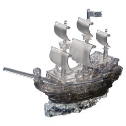 3D Crystal Puzzle- Black Pirate Ship Deluxe