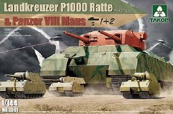 1/144 Landkreuzer P1000 Ratte & Panzer VIII Maus Tank Model Kit