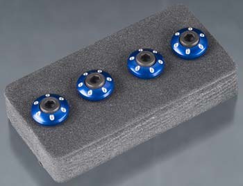 Wheel Nut Washer Alum Blue 3x12mm CS (4)