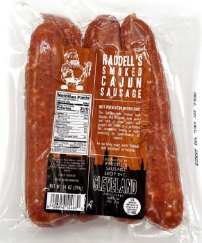 Raddells Cleveland Cajun Style Slovenian Sausages 4 Count 14oz F