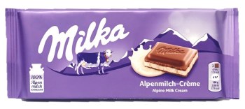 Milka Alpine Milk Creme Chocolate 100g