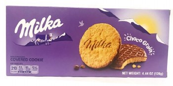 Milka Choco Grain Biscuits Topped with Milk Chocolate 126g