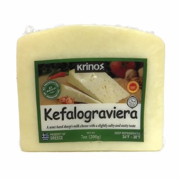 Krinos Kefalograviera Semi Hard Sheeps Milk Cheese 200g R