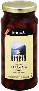 Krinos Kalamata Olives with Pits in Brine 454g