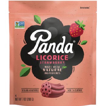 Panda Soft and Chewy Natural Strawberry Licorice Candy 200g