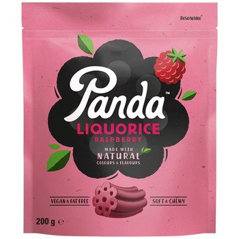 Panda Soft and Chewy Natural Raspberry Licorice Candy 200g
