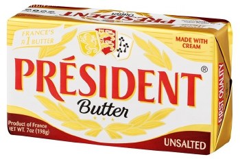 President Imported Unsalted Butter 7oz R