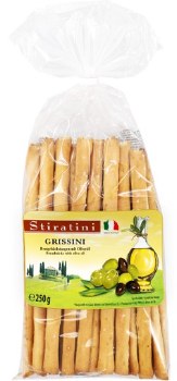 Stiratini Italian Olive Oil Breadsticks Grissini 250g