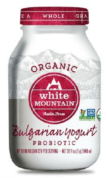 White Mountain Organic Probiotic Whole Bulgarian Yogurt Glass Jar 908g R
