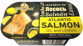 Baltic Gold Atlantic Salmon in Oil and Lemon 120g