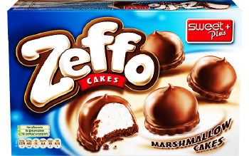 Sweet Plus Zeffo Cakes Chocolate Covered Marshmallows with Biscuit 150g