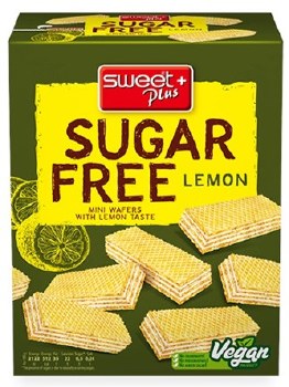 Sweet Plus Lemon Mini Wafers Sugar Free 180g