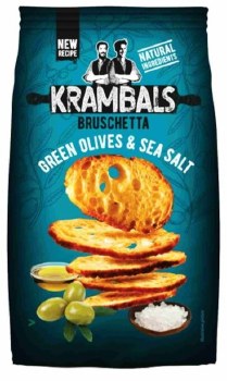 The Bakers Krambals Bruschetta Green Olives and Sea Salt 70g