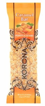 Korona Peanut and Sesame Caramel Bar 60g