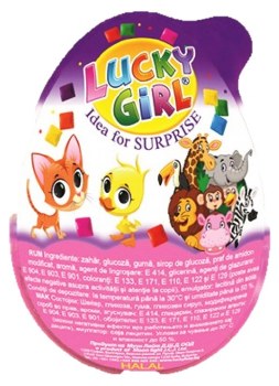 Lucky Girl Toy Surprise Egg with Gum 15g