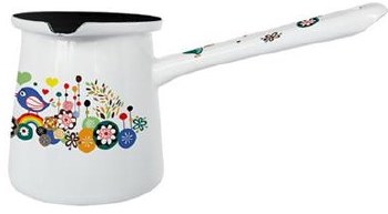 Enamelie Dzezva Love Bird Coffee Pot 13cm Diameter