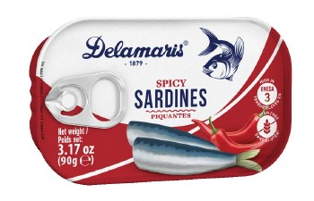 Delamaris Spicy Sardines Piquantes in Sunflower Oil 90g