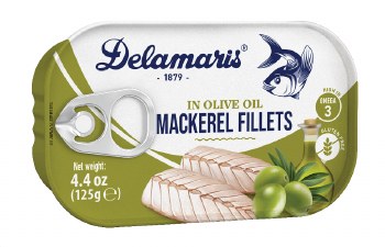 Delamaris Mackerel Fillets in Olive Oil 125g