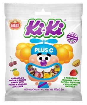 Kras KiKi Plus Vitamin C Chewy Candy with Fruit 100g