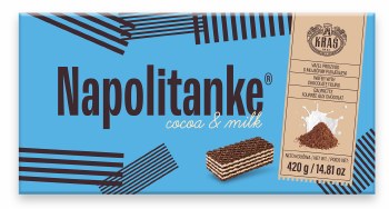Kras Cocoa and Milk Wafer Napolitanke 420g