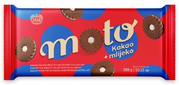 Kras Moto Cocoa and Milk Filled Cookies 288g