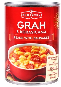 Podravka Beans with Sausages Grah Sa Kobasicama 400g